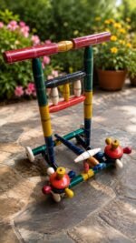 Handcrafted Wooden Baby Walker | Color(Blue, Yellow, Red, Green) - Image 3