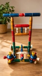 Handcrafted Wooden Baby Walker | Color(Blue, Yellow, Red, Green) - Image 2