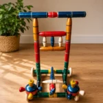Handcrafted Wooden Baby Walker | Color(Blue, Yellow, Red, Green)