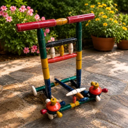 Handcrafted Wooden Baby Walker | Color(Red, Green, Yellow)
